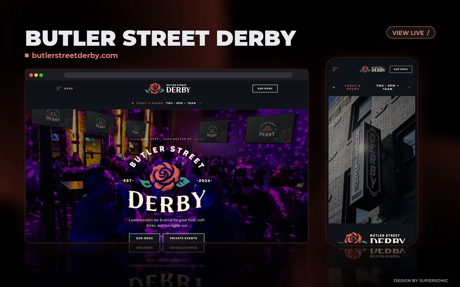 Butler Street Derby website design preview